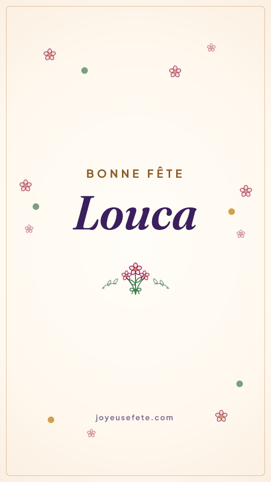 Image « Bonne fête Louca » au format story