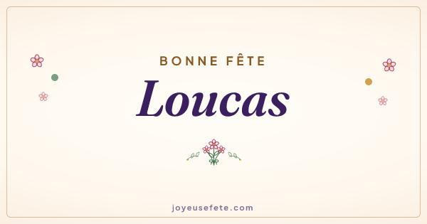 Image « Bonne fête Loucas » au format large