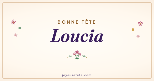 Image « Bonne fête Loucia » au format large