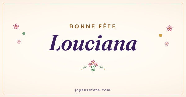 Image « Bonne fête Louciana » au format large