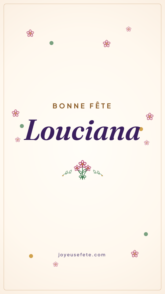 Image « Bonne fête Louciana » au format story