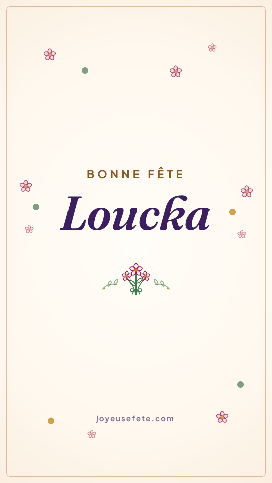 Image « Bonne fête Loucka » au format story