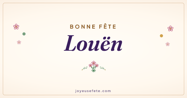 Image « Bonne fête Louën » au format large