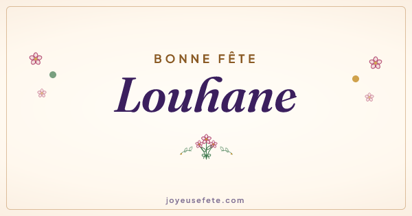Image « Bonne fête Louhane » au format large