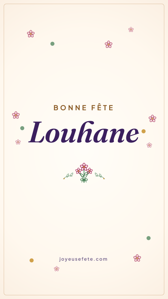 Image « Bonne fête Louhane » au format story