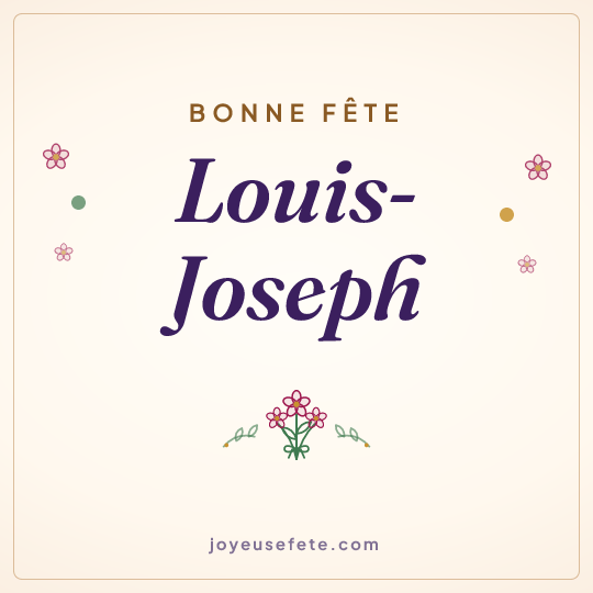 Image carrée « Bonne fête Louis-Joseph » pour WhatsApp