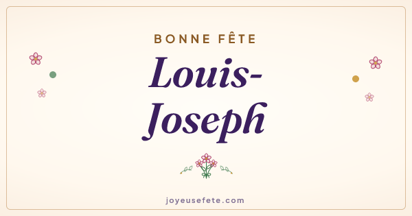 Image « Bonne fête Louis-Joseph » au format large