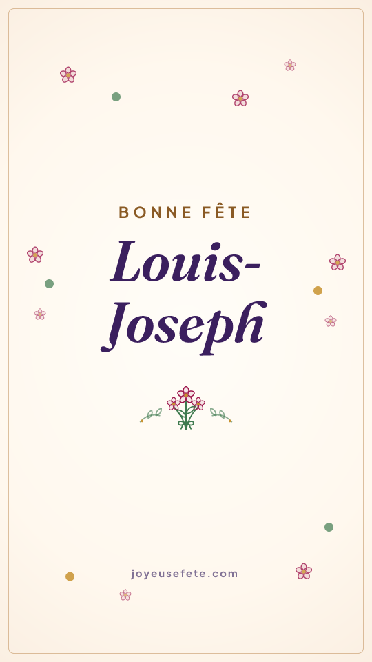 Image « Bonne fête Louis-Joseph » au format story