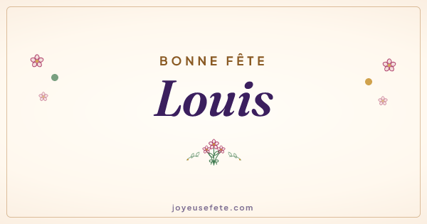 Image « Bonne fête Louis » au format large