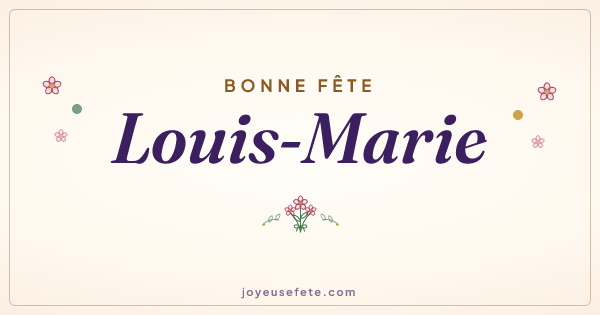 Image « Bonne fête Louis-Marie » au format large