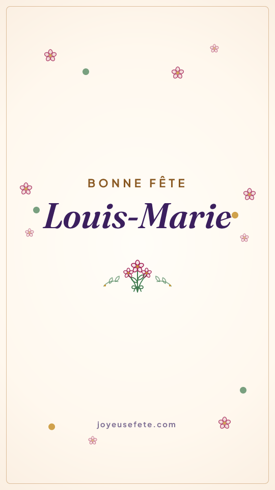 Image « Bonne fête Louis-Marie » au format story