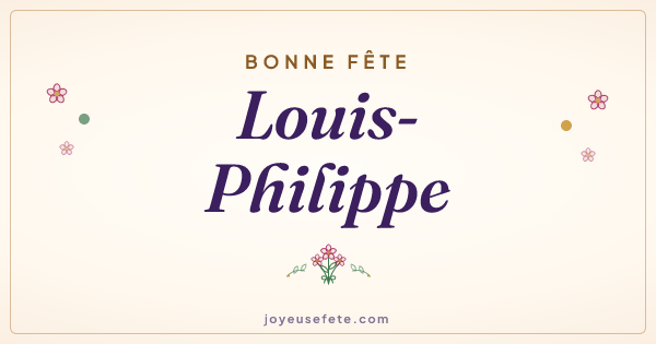 Image « Bonne fête Louis-Philippe » au format large