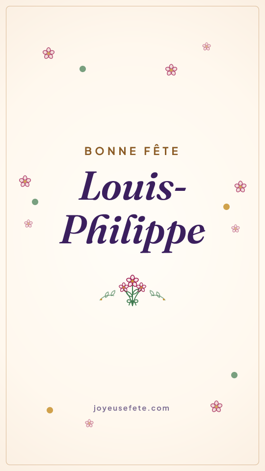 Image « Bonne fête Louis-Philippe » au format story