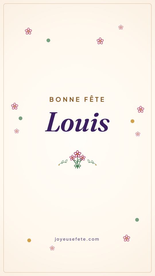 Image « Bonne fête Louis » au format story