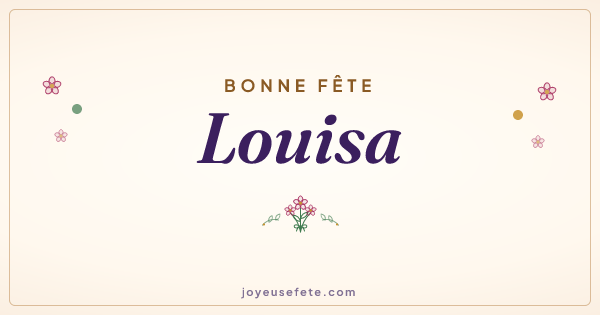 Image « Bonne fête Louisa » au format large