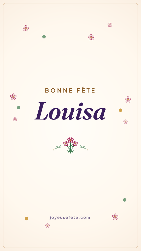 Image « Bonne fête Louisa » au format story