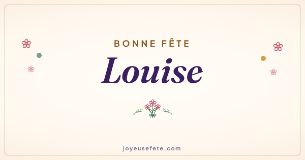 Image « Bonne fête Louise » au format large