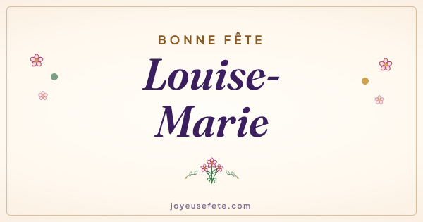 Image « Bonne fête Louise-Marie » au format large
