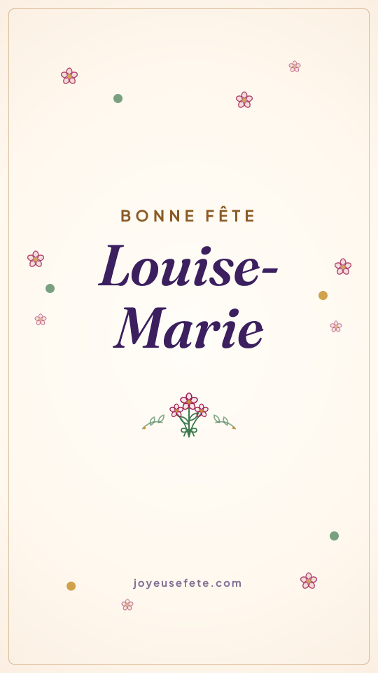 Image « Bonne fête Louise-Marie » au format story