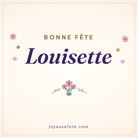 Image carrée « Bonne fête Louisette » pour WhatsApp