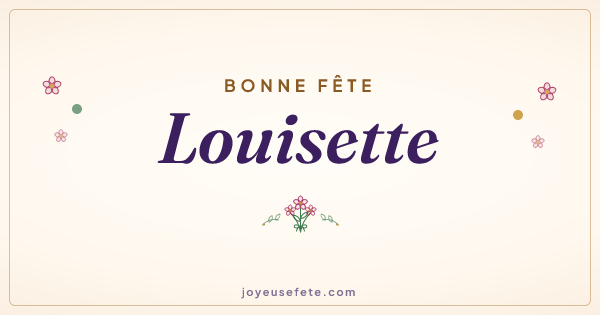 Image « Bonne fête Louisette » au format large