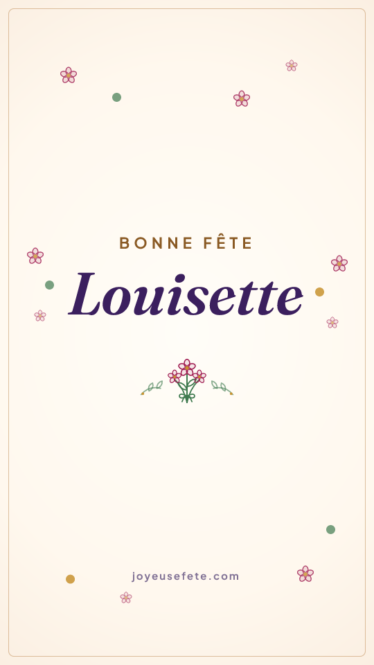 Image « Bonne fête Louisette » au format story