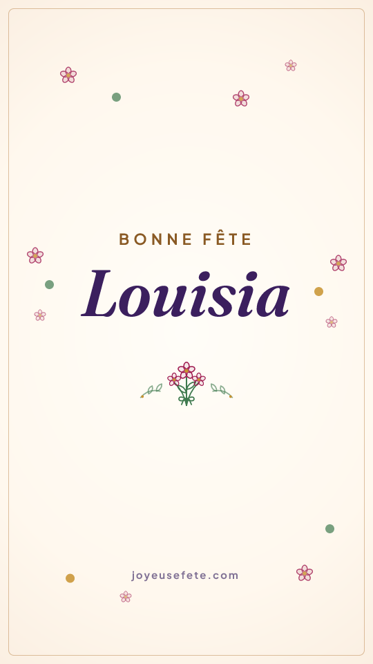 Image « Bonne fête Louisia » au format story