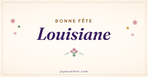 Image « Bonne fête Louisiane » au format large