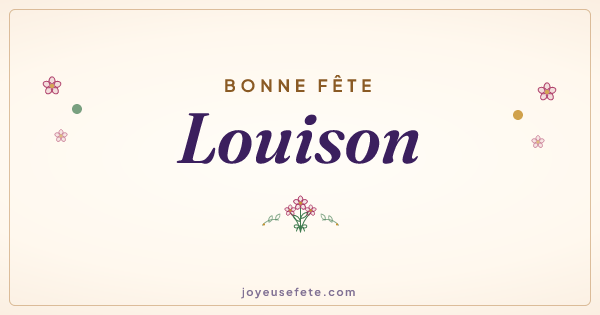 Image « Bonne fête Louison » au format large