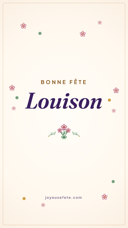 Image « Bonne fête Louison » au format story