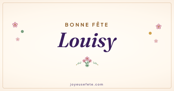 Image « Bonne fête Louisy » au format large