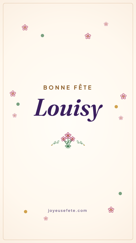 Image « Bonne fête Louisy » au format story