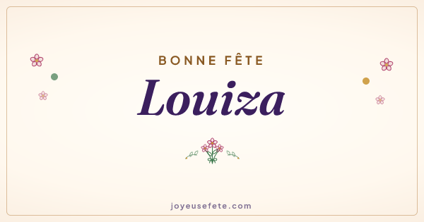 Image « Bonne fête Louiza » au format large