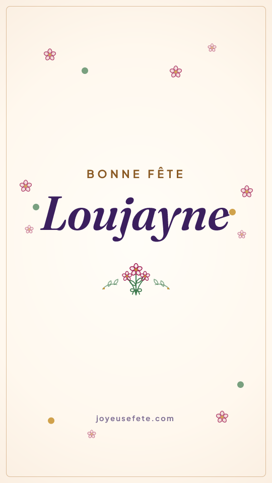 Image « Bonne fête Loujayne » au format story