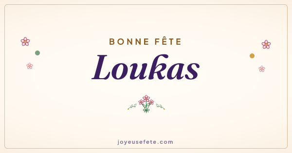 Image « Bonne fête Loukas » au format large