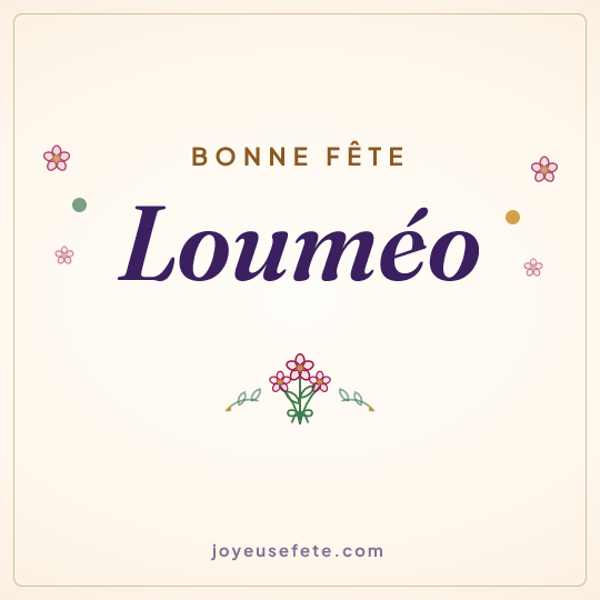 Image carrée « Bonne fête Louméo » pour WhatsApp