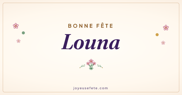 Image « Bonne fête Louna » au format large