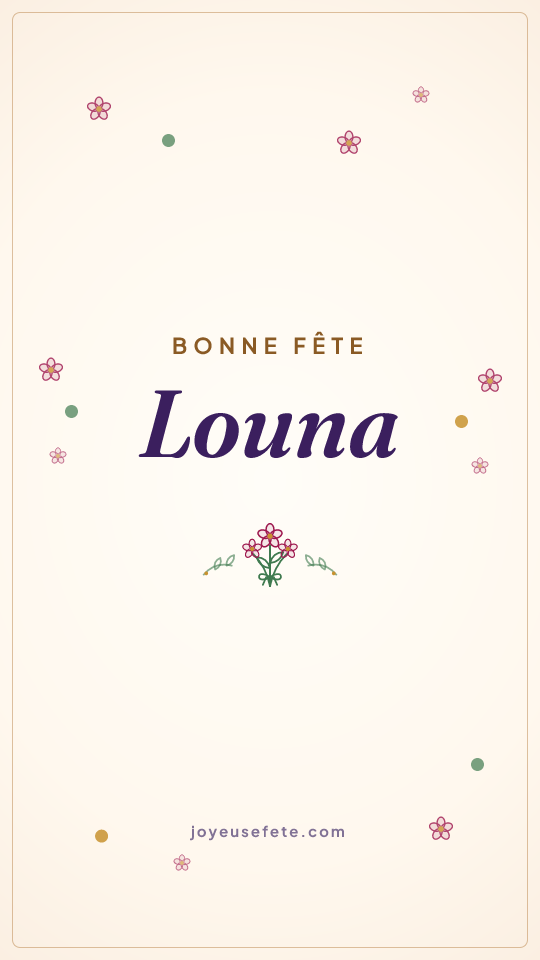 Image « Bonne fête Louna » au format story