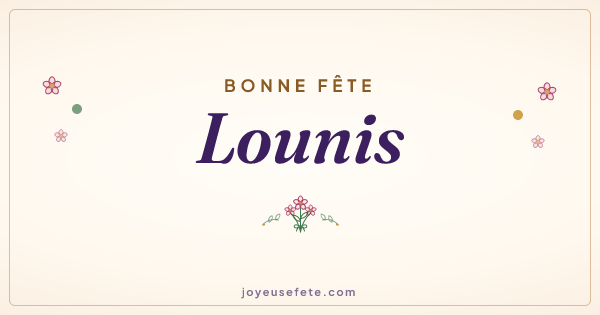 Image « Bonne fête Lounis » au format large