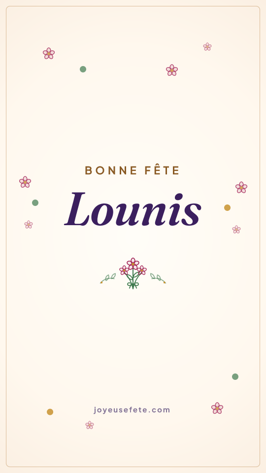 Image « Bonne fête Lounis » au format story