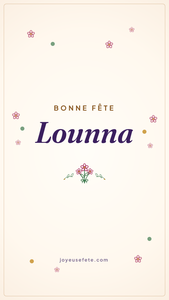 Image « Bonne fête Lounna » au format story