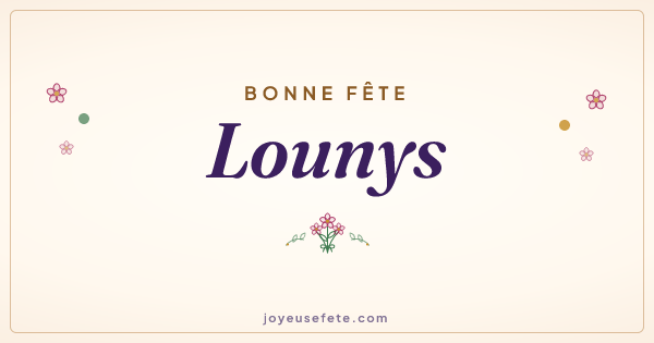Image « Bonne fête Lounys » au format large