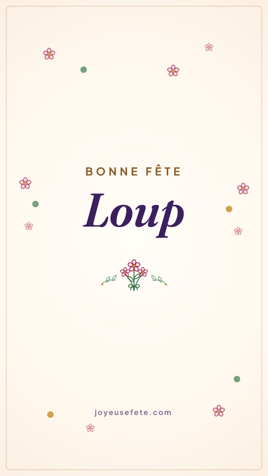 Image « Bonne fête Loup » au format story