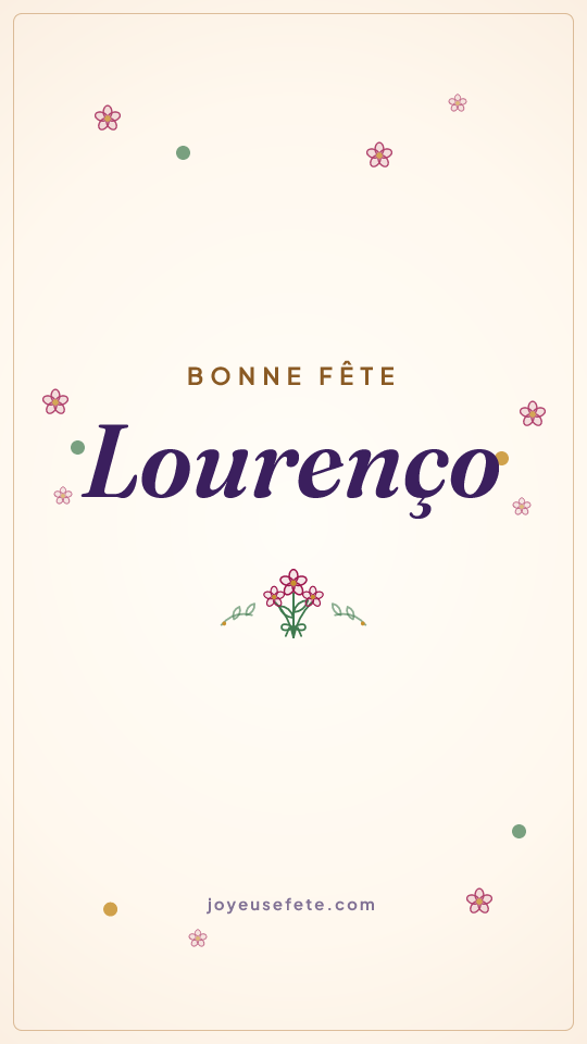 Image « Bonne fête Lourenço » au format story