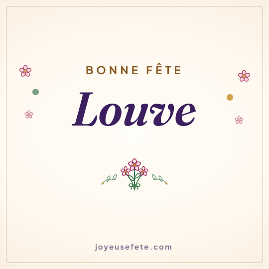 Image carrée « Bonne fête Louve » pour WhatsApp