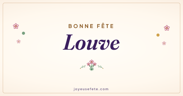 Image « Bonne fête Louve » au format large