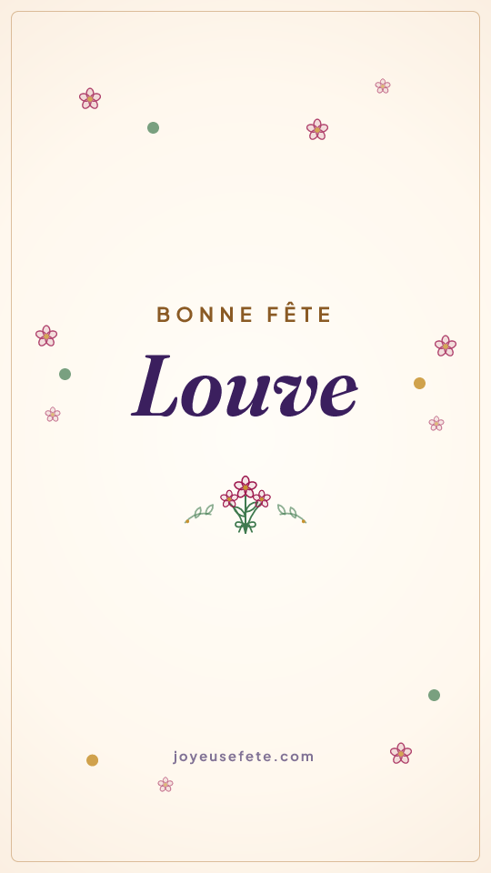 Image « Bonne fête Louve » au format story