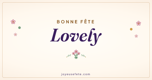 Image « Bonne fête Lovely » au format large