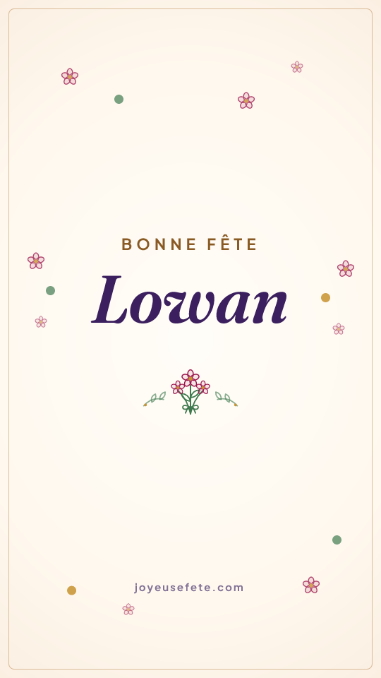 Image « Bonne fête Lowan » au format story