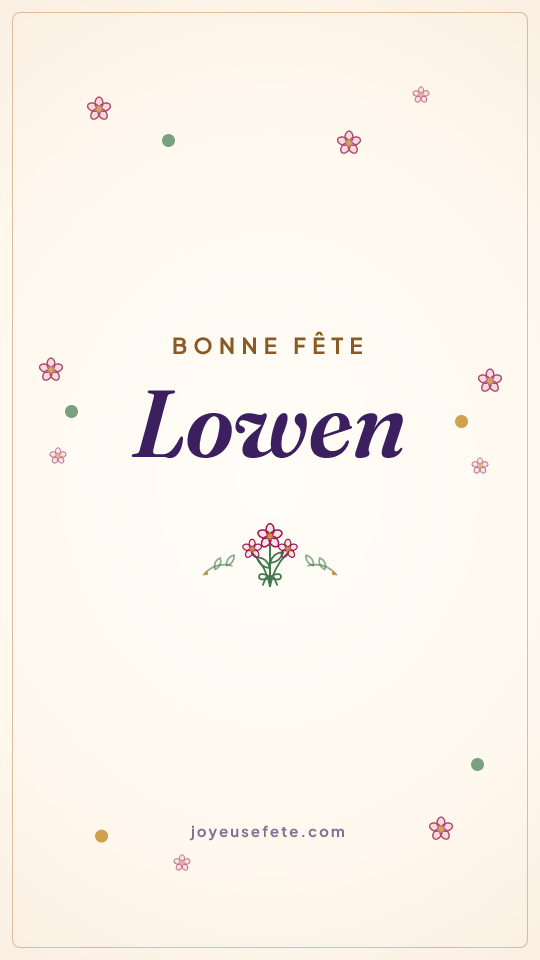 Image « Bonne fête Lowen » au format story